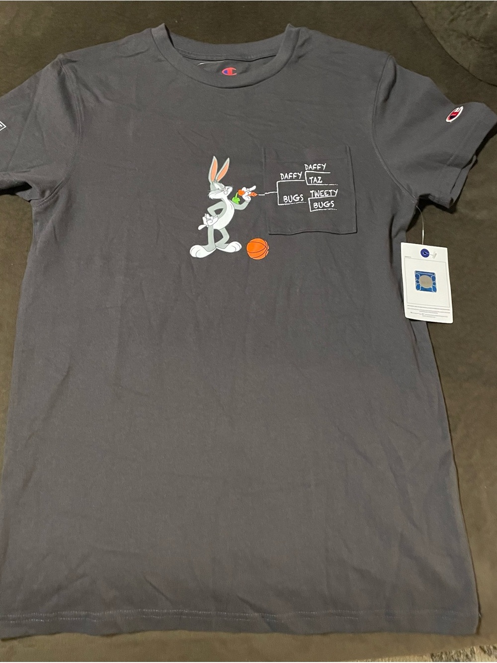 Champion Charcoal Men’s Bugs Bunny Graphic Short-Sleeve Tee